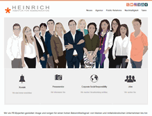 Tablet Screenshot of heinrich-kommunikation.de